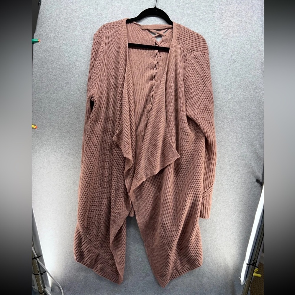 Pink Rose Women's Open Front Cardigan - Dusty Rose